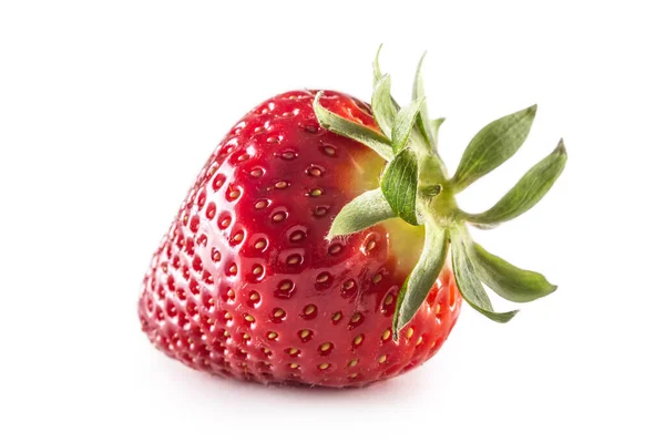 Frische Erdbeere Auf Isoliertem Weißem Hintergrund — Stockfoto