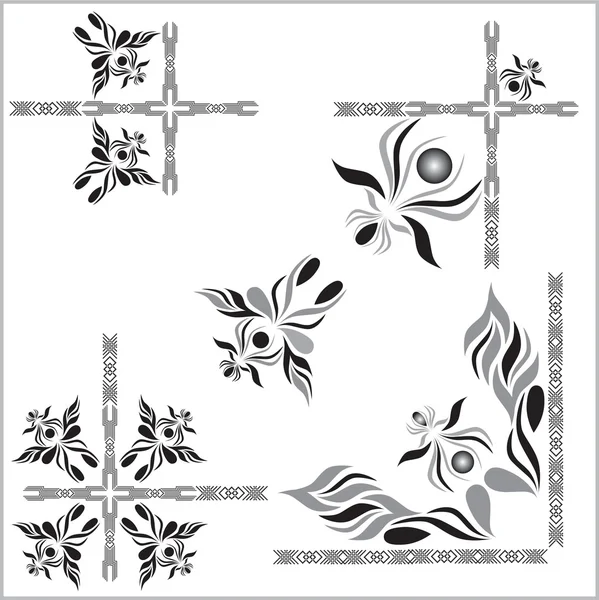 Conception calligraphique et éléments décoratifs (eps10 ) — Image vectorielle