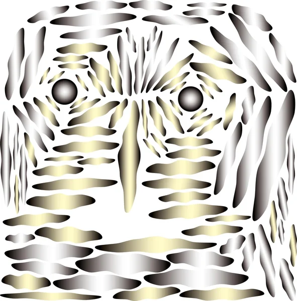 Fond d'horreur abstrait avec hibou (eps10 ) — Image vectorielle
