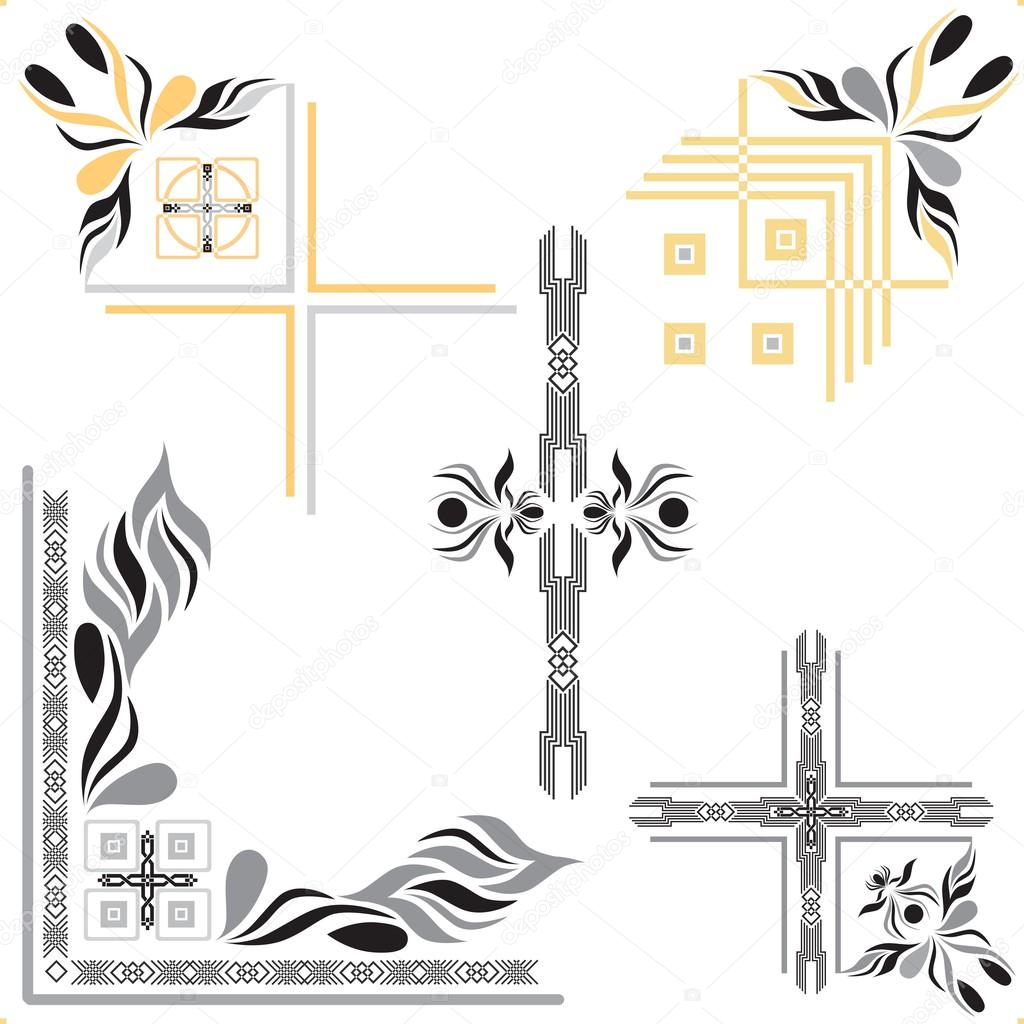 Decorative Corners , vector set calligraphic detailed (eps10)
