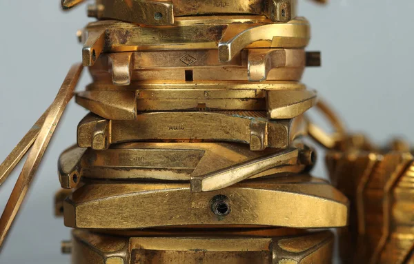 Bunch Old Gold Plated Watch Cases Aurum Markings Scrap Gold — Stok Foto