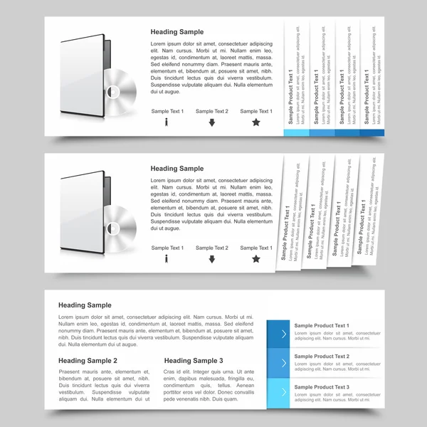 Modelli di diapositive web — Vettoriale Stock