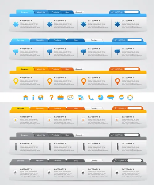 Web sitesi için navigasyon menüleri