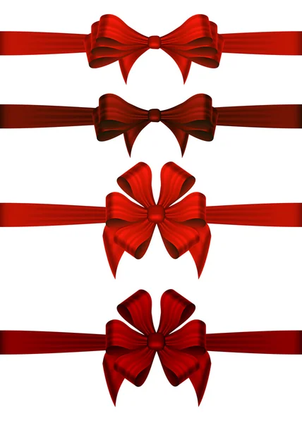 Red Gift Ribbons — Stock Vector