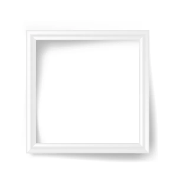 White wooden frame with place for your design ⬇ Vector Image by
