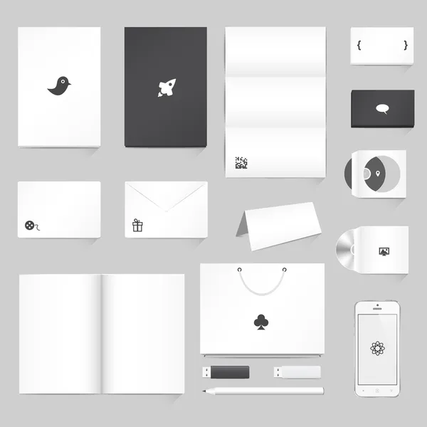 Vorlage: Corporate Identity-Attrappen — Stockvektor