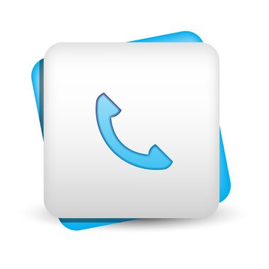 Beyaz kart mavi telefon ile