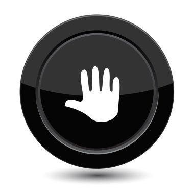 el ile siyah düğme