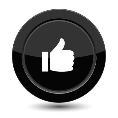 Evet işareti ile siyah düğme