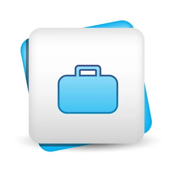 Tarjeta blanca con bolsa azul — Vector de stock