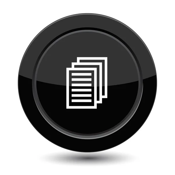 Black Button with documentation — Stock Vector