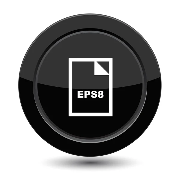 Μαύρο κουμπί με eps8 — Διανυσματικό Αρχείο