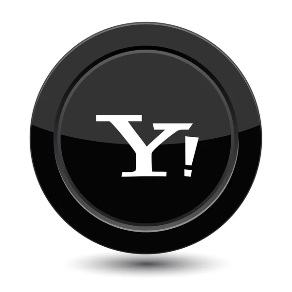 Bouton noir avec y ! — Image vectorielle