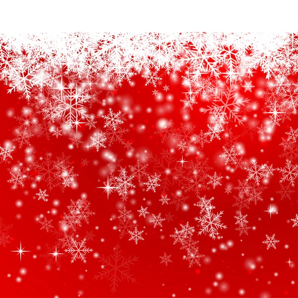 Illustration of Red Snowflake Background — Stock Vector