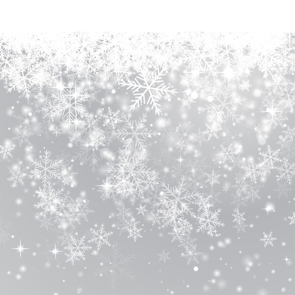 Illustration of Snowflake Forsty Background