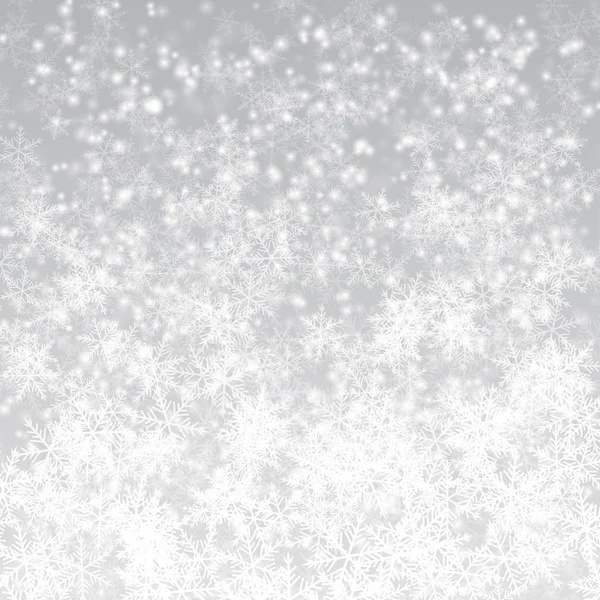 Illustration des flocons de neige de Noël Fond — Image vectorielle