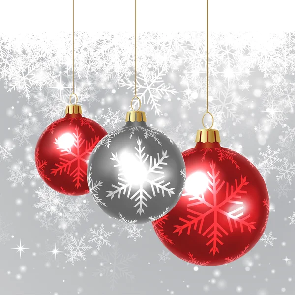 Achtergrond met kerstballen - illustratie — Stockvector