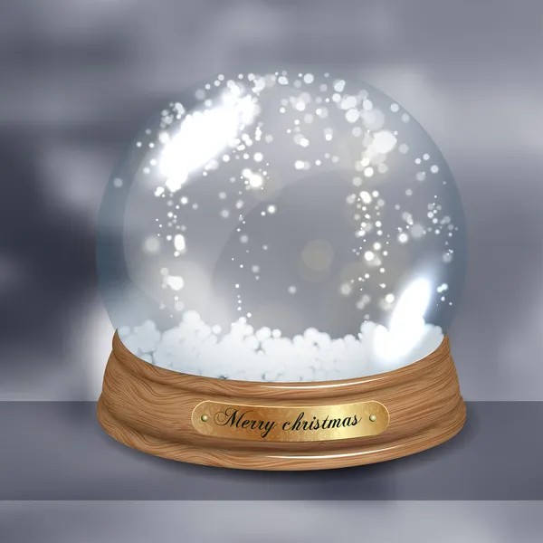 Lege snowglobe — Stockvector