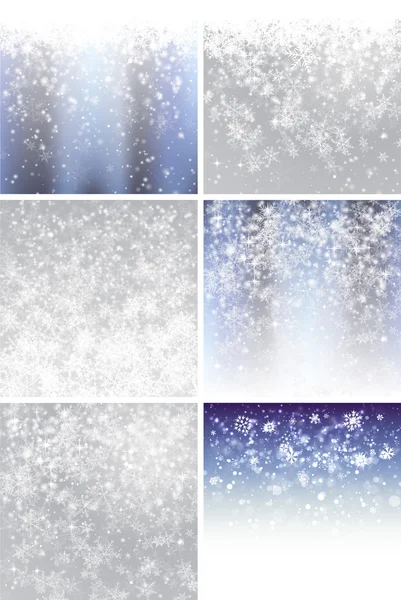 Snowflake Forsty Backgrounds — Stock Vector