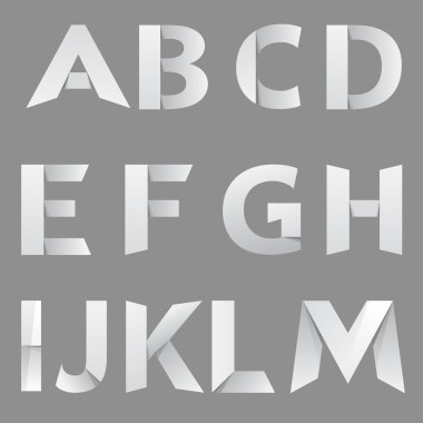 soyut kağıt yazı harfleri