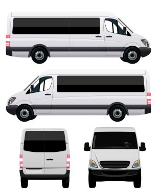 Passenger Van - Minibus clipart