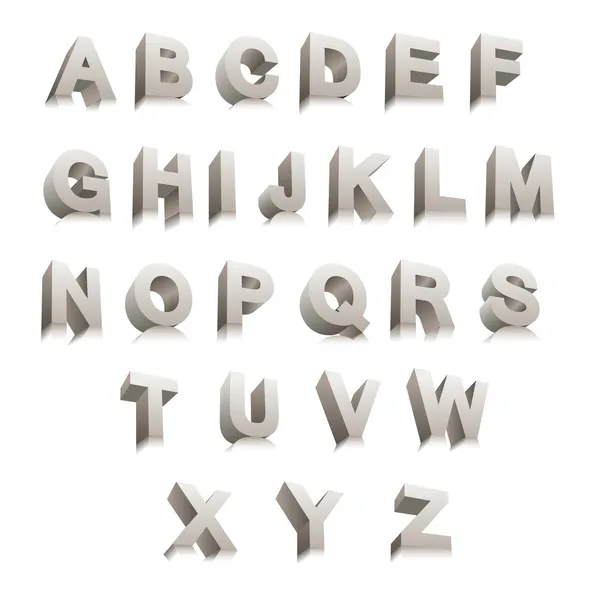 3D γράμματα — Διανυσματικό Αρχείο