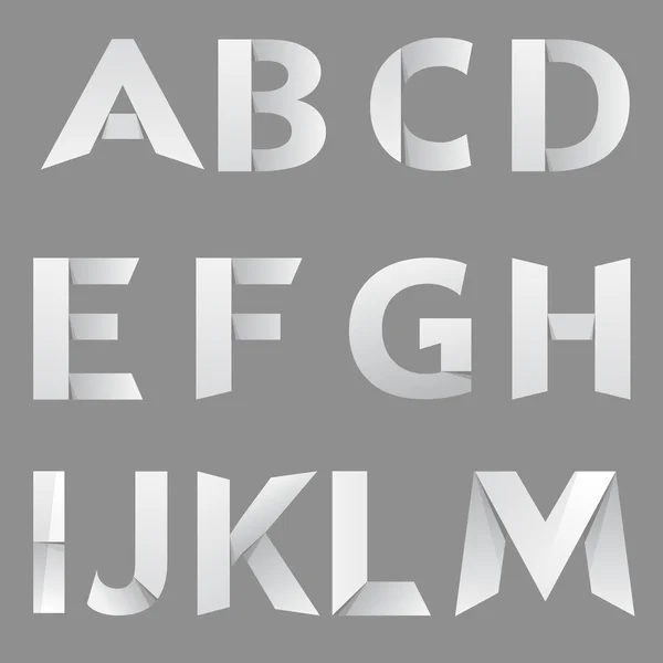 Abstracte papier lettertype brieven — Stockvector