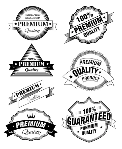 Etiquetas de qualidade premium — Vetor de Stock