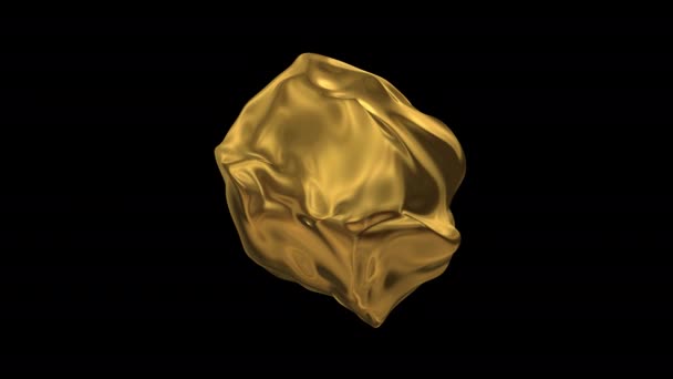 Liquid Gold Loop Motion Grafisch — Stockvideo