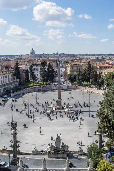 Piazza del Popolo i Rom — Stockfoto