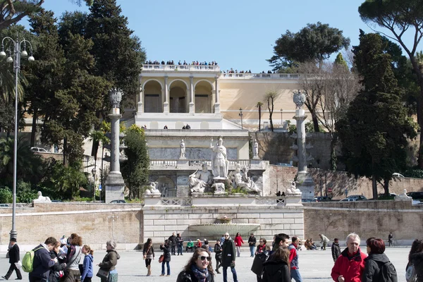 Piazza del popolo in rome — Stock Photo, Image