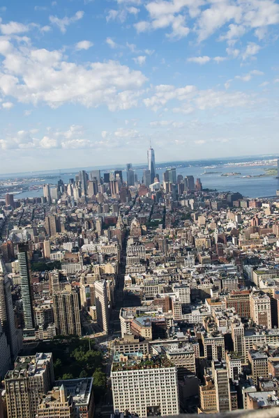 Aereal weergave van new york city — Stockfoto