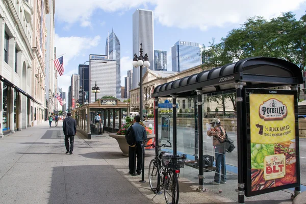 Michigan avenue in chigago — Stockfoto