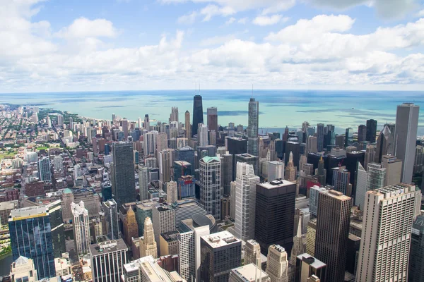 Панорама озера Мичиган с башни Чикаго — стоковое фото