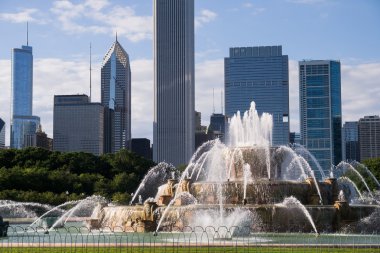 Buckingham fountain in chicago clipart
