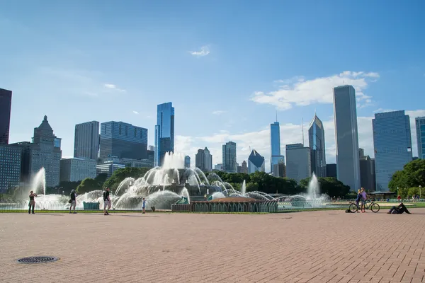 Buckinghamská fontána v Chicagu — Stock fotografie