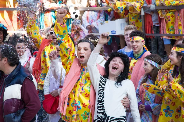 Costumed people in carnival — Stock Photo, Image