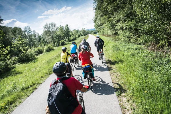 Group of bicyclists — Stock Photo, Image