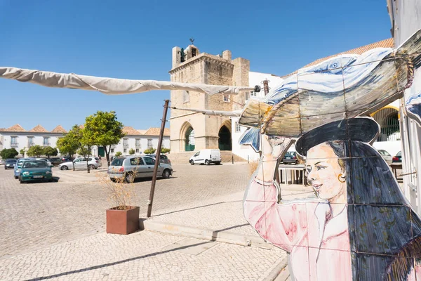 Faro Португалия Августа 2017 Года Вид Собор Фару Солнечный День — стоковое фото
