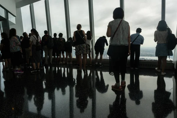 Nueva York Estados Unidos Agosto 2019 Gente Admira Ciudad Nueva — Foto de Stock