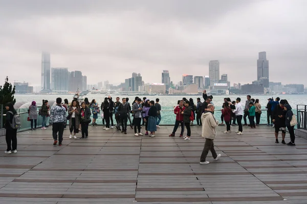 Hong Kong Mart 2019 Bulutlu Bir Günde Hong Kong Sokaklarında — Stok fotoğraf