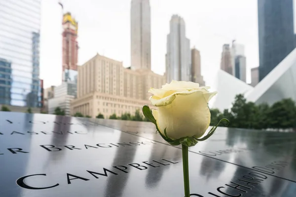 Nueva York Estados Unidos Agosto 2019 Una Rosa Memorial Las — Foto de Stock