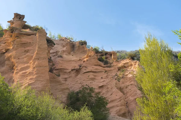 Uitzicht Canyon Van Rode Messen Gelegen Buurt Van Het Dorp — Stockfoto