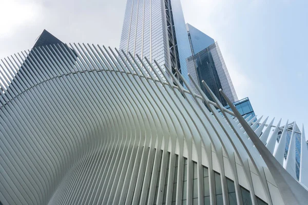 New York City Abd Ağustos 2019 Santiago Calatrava Tarafından Bulutlu — Stok fotoğraf
