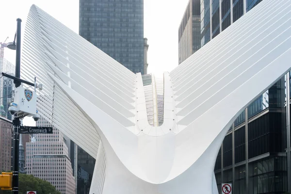 Nova York Eua Agosto 2019 Estação Metrô Chamada Oculus Projetada — Fotografia de Stock