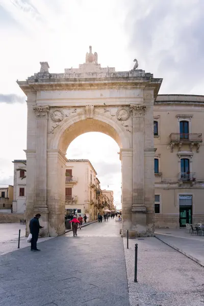 Noto Italy May 2022 View Royal Door Entrance Country Sunny — Stockfoto
