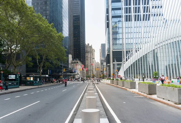 Nueva York Estados Unidos Agosto 2019 Gente Paseando Cerca Estación —  Fotos de Stock