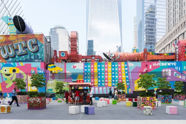 Nueva York Estados Unidos Agosto 2019 Gente Paseando Cerca Estación — Foto de Stock