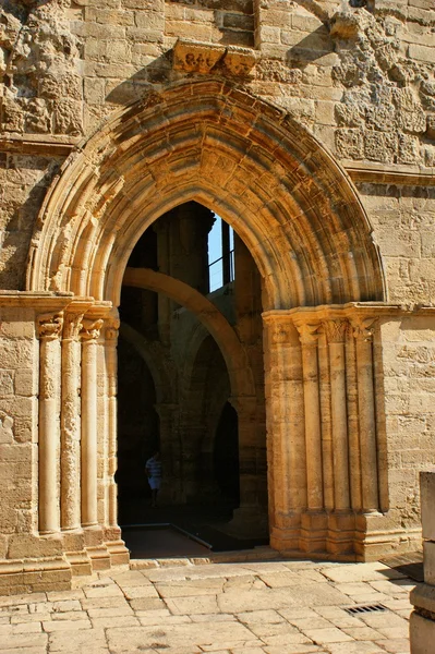 Entrance of Santa Clara Velha in Coimbra — Stock Photo, Image