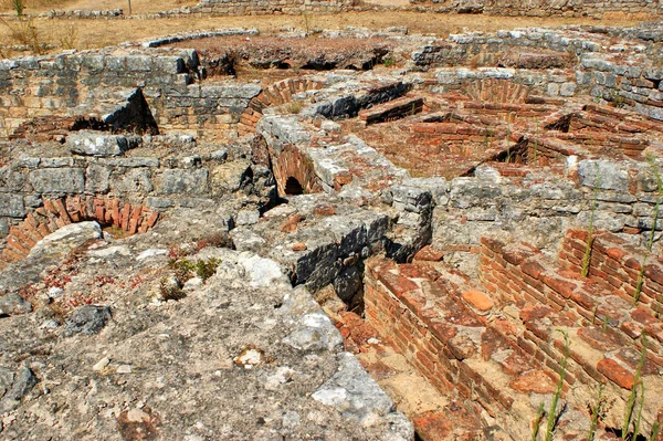 Ερείπια ρωμαϊκών λουτρών conimbriga — Φωτογραφία Αρχείου